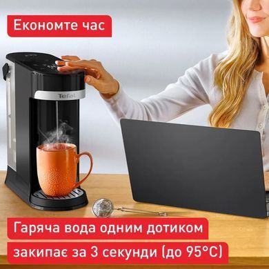 Tefal Електрочайник-диспенсер Tefal Instant Hot Water 2л, 5 темп.реж, миттєве нагрівання, сенc. управління, чорний BR3508E0 фото