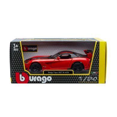 Автомодель - DODGE VIPER SRT10 ACR (ассорті помаранч-чорн металік, червоно-чорн металік, 1:24) 18-22114 фото
