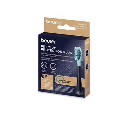 Beurer Насадки для зубних щіток Beurer SC 30/50 Premium Protection Plus, для чутливих ясен, 4 шт в комлекті, чорні SC_30/50_PPP_4 фото