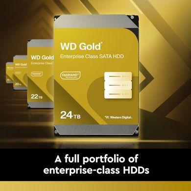 WD Жорсткий диск WD 24TB 3.5" 7200 512MB SATA Gold WD242KRYZ фото