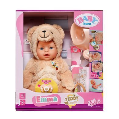 Кукла BABY BORN &ndash; ЭММА В КОСТЮМЕ МИШКИ (43 cm, с аксессуарами) 837115 фото