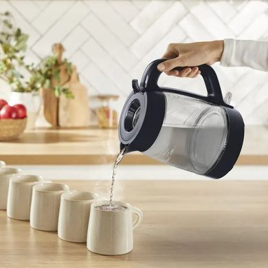 Tefal Electric kettle Tefal Morning Glass Kettle, 1.7L, glass, black KO2G08E0 фото