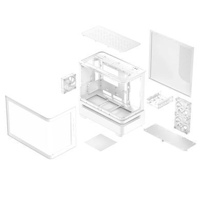 ASUS Корпус Prime AP202 Tempered Glas ARGB, без БЖ, 2xUSB3.2, 1xUSB Type-C, Tempered Glass side, mATX, белый 90DC00P3-B19000 90DC00P3-B19000 фото