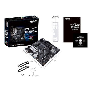 ASUS Материнcкая плата PRIME B550M-A sAM4 B550 4xDDR4 M.2 HDMI-DVI-VGA mATX 90MB14I0-M0EAY0 фото