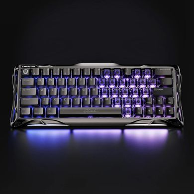 GravaStar Клавіатура магнітна Mercury V60 Pro 60keys, GravaStar Blackcore, USB-A, 8k,RGB, Interstellar Silver GSV60PRO_XTAL_BLK фото