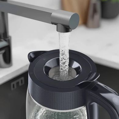 Tefal Electric kettle Tefal Morning Glass Kettle, 1.7L, glass, black KO2G08E0 фото
