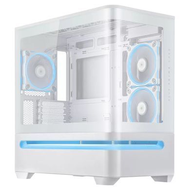 ASUS Корпус Prime AP202 Tempered Glas ARGB, без БЖ, 2xUSB3.2, 1xUSB Type-C, Tempered Glass side, mATX, белый 90DC00P3-B19000 90DC00P3-B19000 фото