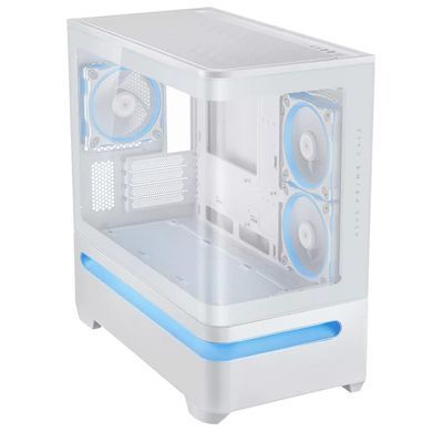 ASUS Корпус Prime AP202 Tempered Glas ARGB, без БЖ, 2xUSB3.2, 1xUSB Type-C, Tempered Glass side, mATX, белый 90DC00P3-B19000 90DC00P3-B19000 фото