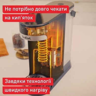 Tefal Електрочайник-диспенсер Tefal Instant Hot Water 2л, 5 темп.реж, миттєве нагрівання, сенc. управління, чорний BR3508E0 фото