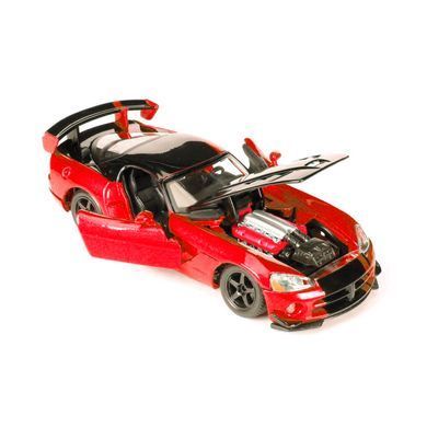 Автомодель - DODGE VIPER SRT10 ACR (ассорті помаранч-чорн металік, червоно-чорн металік, 1:24) 18-22114 фото