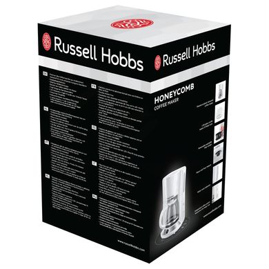 Кавоварка Russell Hobbs крапельна Honeycomb, 1,25л, мелена, білий 27010-56 фото
