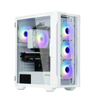 Корпус Zalman I3 Neo TG, без БЖ, 1xUSB3.0, 2xUSB2.0, 4x120mm RGB fans, TG Side/Front Panel, ATX, білий I3NEOTGWHITE фото