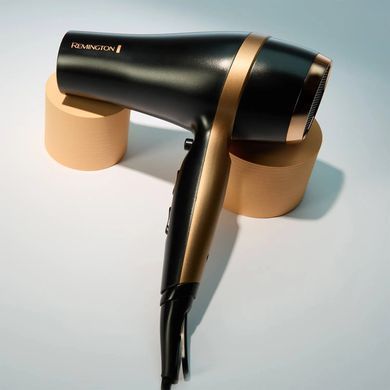 Remington Фен Salon Smooth, 2100Вт, 3 режими, дифузор,гребінець, кейс, іоніз-я, хол. обдув, , чорний D6960GP фото