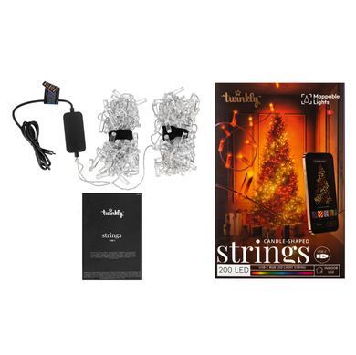 Twinkly Гірлянда Smart LED Twinkly Strings Candle RGB 200 IP20 12м USB-C кабель прозорий без БЖ TWKC200RGB-T фото