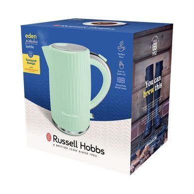 Russell Hobbs Электрочайник Eden, 1.7л, нержавеющая сталь, пластик, фисташковый 27364-70 фото