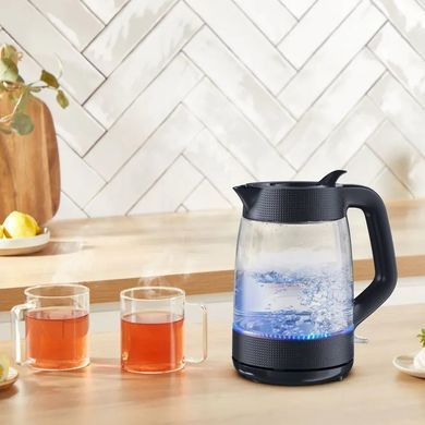 Tefal Electric kettle Tefal Morning Glass Kettle, 1.7L, glass, black KO2G08E0 фото