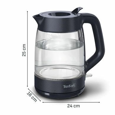 Tefal Electric kettle Tefal Morning Glass Kettle, 1.7L, glass, black KO2G08E0 фото