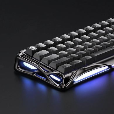 GravaStar Клавіатура магнітна Mercury V60 Pro 60keys, GravaStar Blackcore, USB-A, 8k,RGB, Interstellar Silver GSV60PRO_XTAL_BLK фото