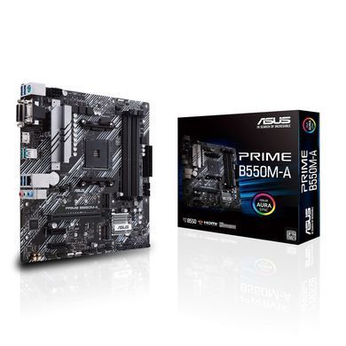 ASUS Материнcкая плата PRIME B550M-A sAM4 B550 4xDDR4 M.2 HDMI-DVI-VGA mATX 90MB14I0-M0EAY0 фото