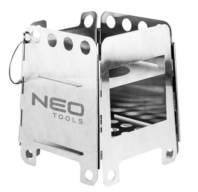 Плита Neo Tools туристическая, соединение с помощью одного штифта, нержавеющая сталь, высота 16см, 0.37кг 63-126 фото