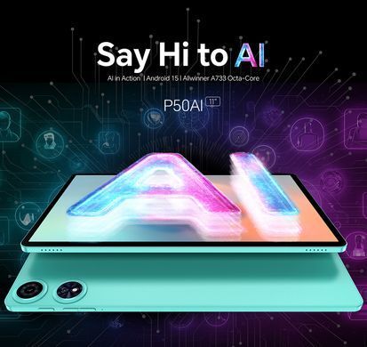 TECLAST Планшет P50AI 11" 6ГБ, 128ГБ, 7000мА&bull;ч, Android, голубой 6940709687147 фото