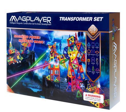 MagPlayer Конструктор магнітний 218 од. (MPA-218) MPA-218 фото