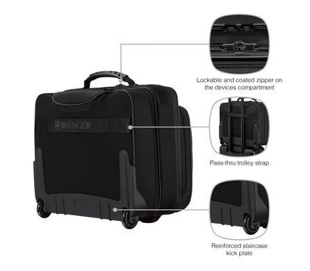 Wenger Кейс-пілот для ноутбука 16", Wenger Legacy Black Series, чорний 653631 фото