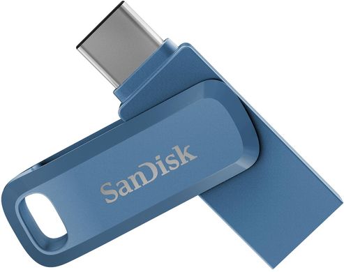 Накопитель SanDisk 128GB USB 3.1 Type-A + Type-C Ultra Dual Drive Go Navy Blue SDDDC3-128G-G46NB фото