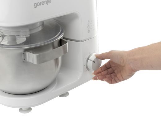 Gorenje Кухонная машина 800Вт, чаша-металл, корпус-металл, насадок-3, белый MMC800CW фото