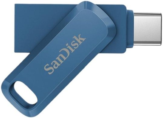 Накопитель SanDisk 128GB USB 3.1 Type-A + Type-C Ultra Dual Drive Go Navy Blue SDDDC3-128G-G46NB фото