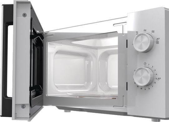 Gorenje Мікрохвильова піч, 17л, мех. керув., 700Вт, дисплей, білий MO17E1WH фото