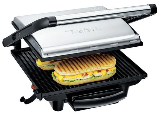 Tefal Гриль прижимной PaniniGrill 2000Вт, темп. режимов-1, металл GC241D38 фото