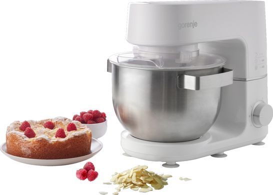 Gorenje Кухонная машина 800Вт, чаша-металл, корпус-металл, насадок-3, белый MMC800CW фото