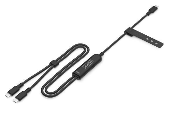 Digitus Кабель DIGITUS USB-C > 2xUSB-C заряджання/синхронізації, USB 2.0, 140W, 1.8м, чорний AK-300170-018-S фото