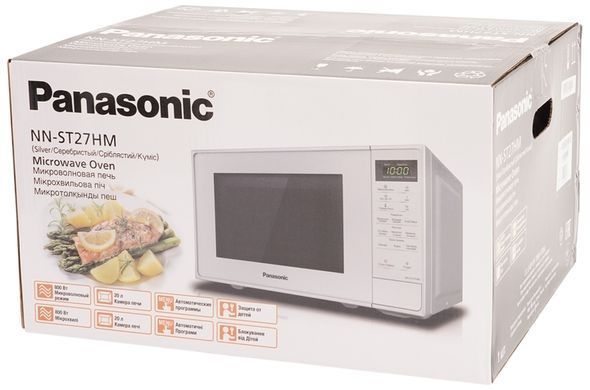 Panasonic Мікрохвильова піч, 20л, 800Вт, дисплей, білий NN-ST27HMZPE фото