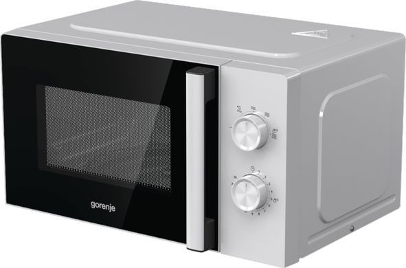 Gorenje Мікрохвильова піч, 17л, мех. керув., 700Вт, дисплей, білий MO17E1WH фото
