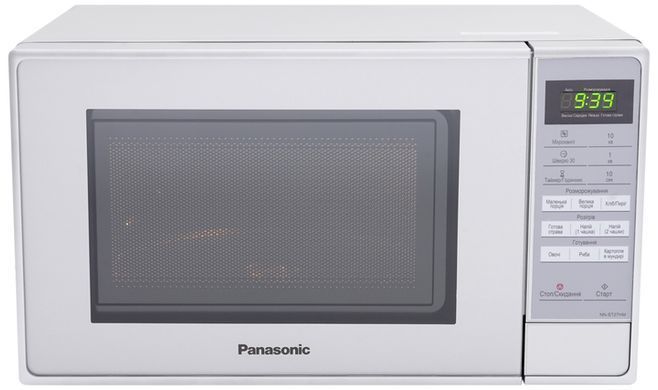 Panasonic Мікрохвильова піч, 20л, 800Вт, дисплей, білий NN-ST27HMZPE фото