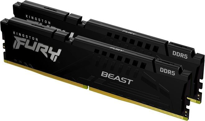 Kingston Пам'ять ПК Kingston DDR5 64GB KIT (32GBx2) 6000 FURY Beast KF560C36BBE2K2-64 фото