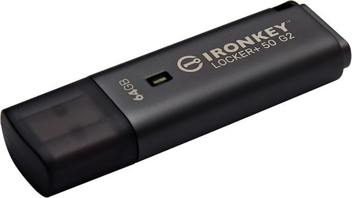 Kingston Накопичувач Kingston 64GB USB 3.2 Type-A Gen1 IronKey Locker+ 50 G2 IKLP50G2/64GB фото