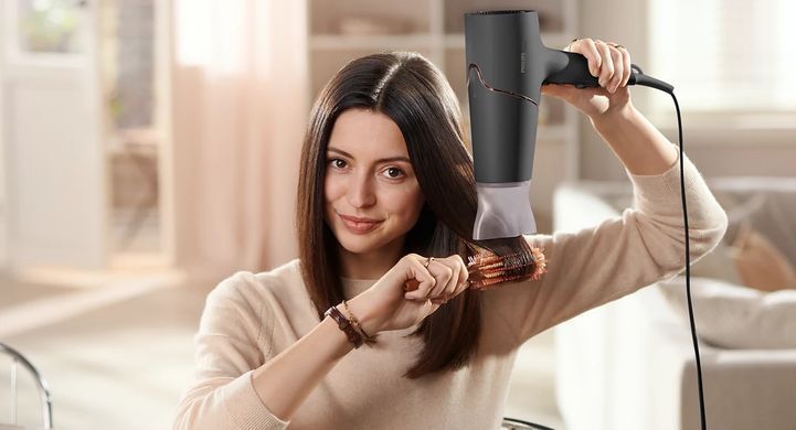 Philips Фен 5000 Series, 2300 Вт, режимов-3, дифузор, иониз-я, хол. обдув, черный BHD538/30 фото