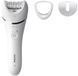 Philips Эпилятор 8000 series дисковый, аккумул., пинцет.-32, влаж.+сух., с подсветкой, насадок-2, белый 1 - магазин Coolbaba Toys