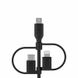 Belkin Кабель USB-A > Lightning/USB-С/microUSB заряджання/синхронізації, 1м, чорний 2 - магазин Coolbaba Toys