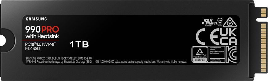 Samsung Накопичувач SSD M.2 1TB PCIe 4.0 990PRO + радіатор MZ-V9P1T0GW фото