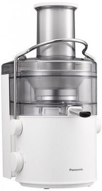 Panasonic Соковитискач відцентрований 1000Вт, чаша-1.5л, жмих-2л, жолоб на ціле яблуко, пластик/метал, білий MJ-CB100WTQ фото