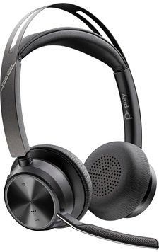 Poly Гарнітура комп'ютерна стерео On-ear Voyager Focus 2, USB-A, Bluetooth, всеспрямований, ANC, Acoustic fence, чорний 76U46AA фото