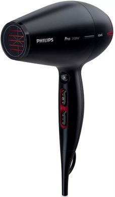 Philips Фен Professional, 2100Вт, режимов-3, ионизиция, хол. обдув, черный HPS910/00 фото