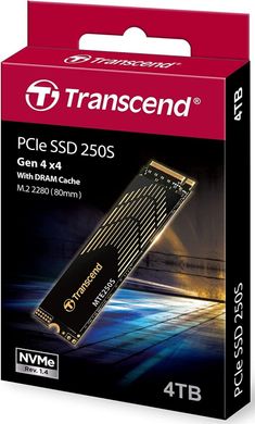 Накопичувач SSD Transcend M.2 4TB PCIe 4.0 MTE250S + розсіювач тепла TS4TMTE250S фото