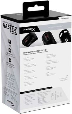 HyperX Миша Pulsefire Haste 2 WL, Black 6N0B0AA фото