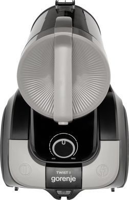 Gorenje Пилосос Gorenje контейнерний, 850Вт, конт пил -3.3л, HEPA, телескоп трубка, чорний VCE01TABKG фото