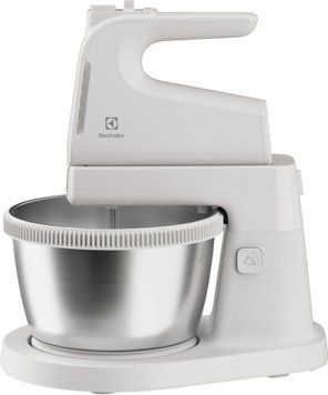 Electrolux Міксер стаціонарний 500Вт, насадки-4, чаша-метал, 3.5л, білий ESM4W фото